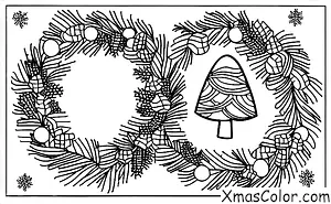 Christmas / Wreaths: Christmas wreath with a Christmas tree