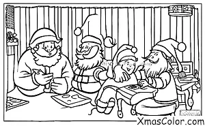 Christmas / Writing Letters to Santa: Santa is writing a letter to a child